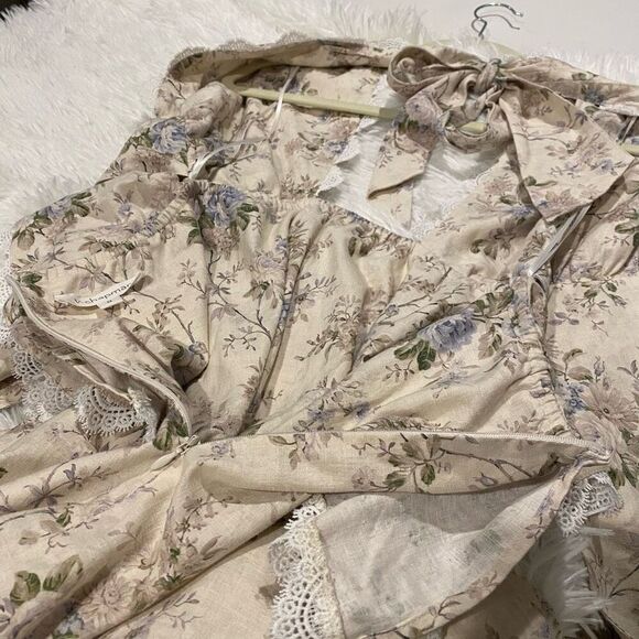 V Chapman The Daisy Halter Dress in Blue Bouquet XS Size 0 - Picture 6 of 10